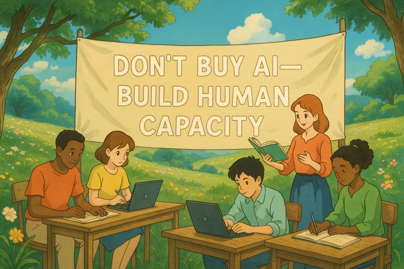 ภาพประกอบบทความเรื่องอย่าซื้อ Generative AI แจกโดยไม่มีเป้าหมาย