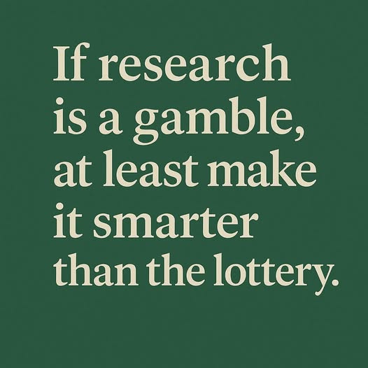 ภาพประกอบบทความเรื่องการลงทุนวิจัยกับการแทงหวย