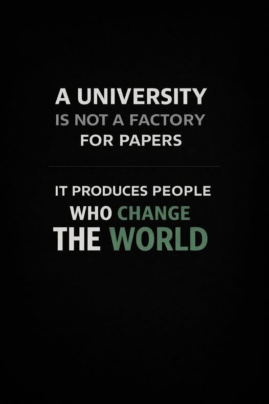 ภาพประกอบบทความเรื่องมหาวิทยาลัยไม่ใช่โรงงานผลิต paper
