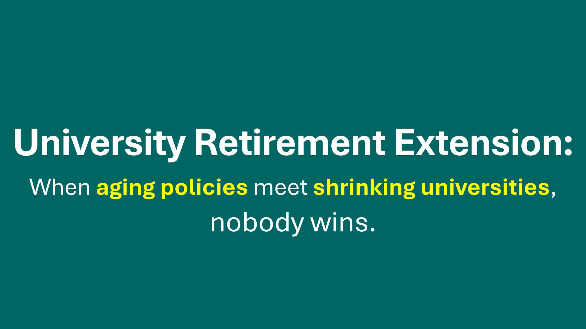 ภาพประกอบบทความเรื่องการต่ออายุราชการกับมหาวิทยาลัย